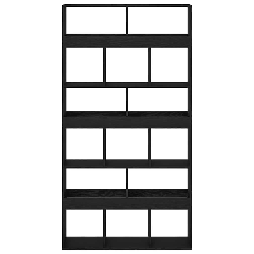Kamerscherm 2 St 100X33X Bewerkt Hout Kleur 187,5 cm Zwart eiken