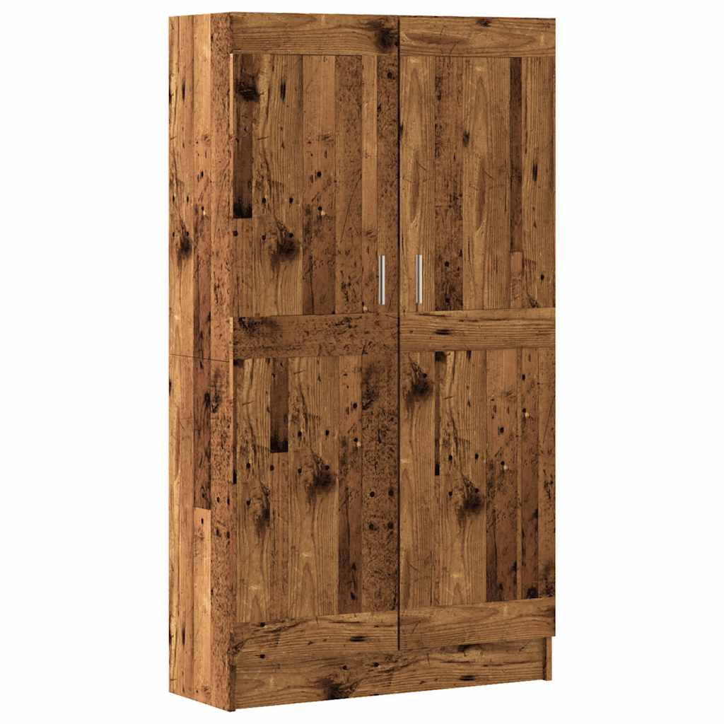 Boekenkast 82,5x30,5x150 cm bewerkt hout oud houtkleurig