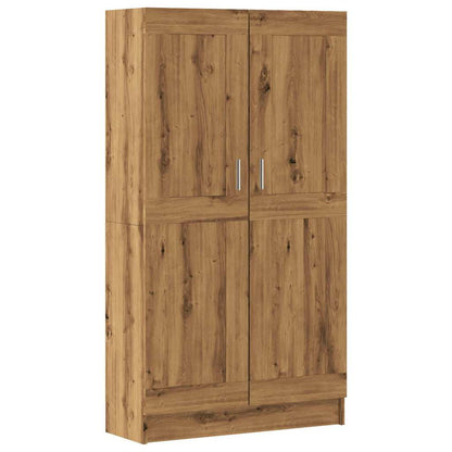Boekenkast 82,5x30,5x150 cm bewerkt hout artisanaal eikenkleur