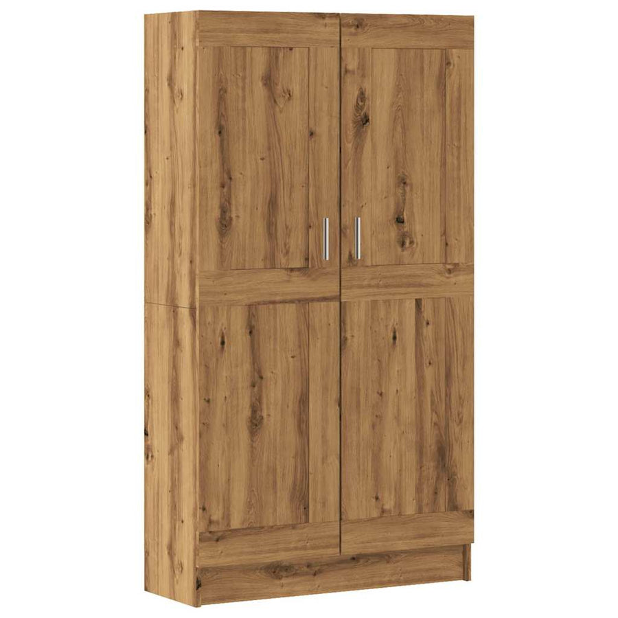 Boekenkast 82,5x30,5x150 cm bewerkt hout artisanaal eikenkleur