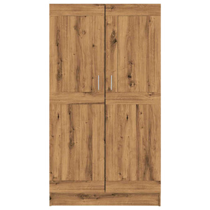 Boekenkast 82,5x30,5x150 cm bewerkt hout artisanaal eikenkleur