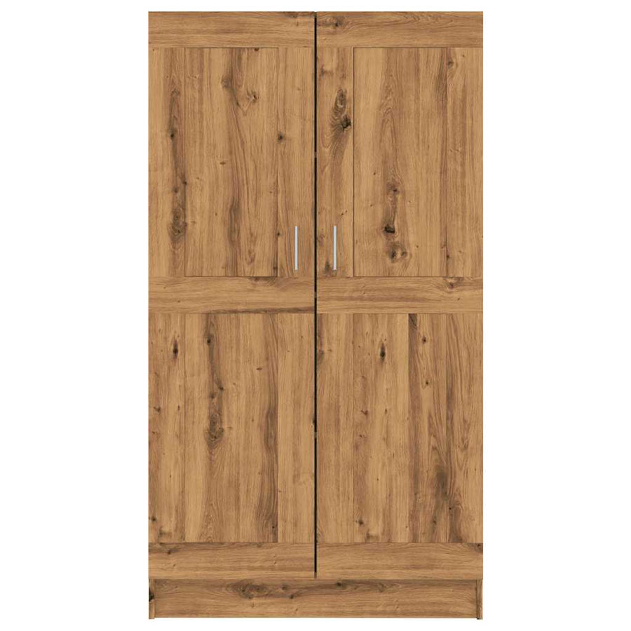 Boekenkast 82,5x30,5x150 cm bewerkt hout artisanaal eikenkleur