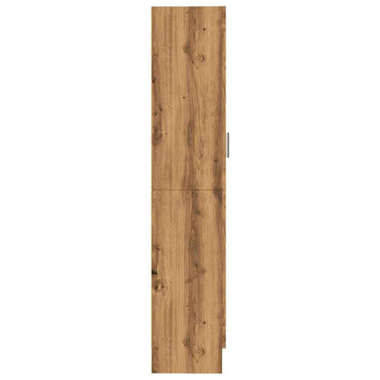 Boekenkast 82,5x30,5x150 cm bewerkt hout artisanaal eikenkleur