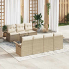 Tuinset poly rattan 8-delig beige