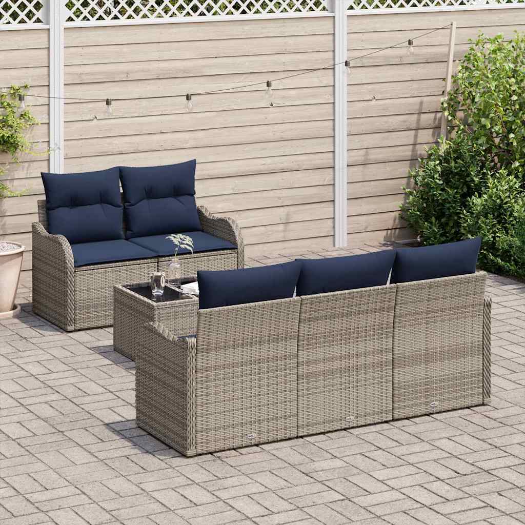 Tuin Sofa Set Grijs 55 x 55 x 37 cm poly rattan
