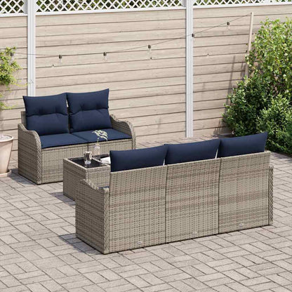 Tuin Sofa Set Grijs 55 x 55 x 37 cm poly rattan