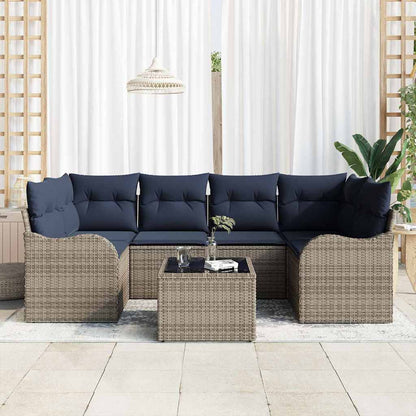 Tuin Sofa Set Grijs 55 x 55 x 37 cm poly rattan
