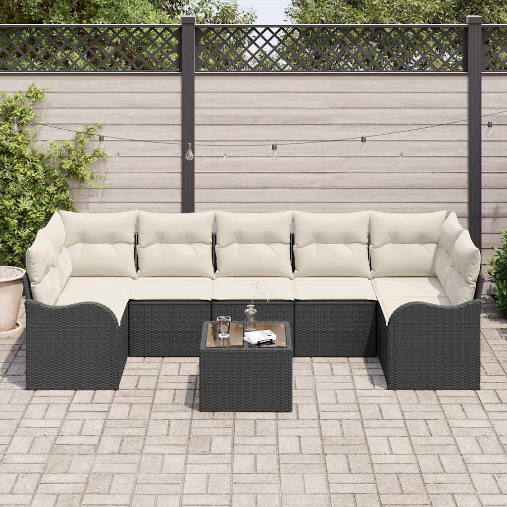 Tuin Sofa Set Zwart 55 x 55 x 37 cm poly rattan
