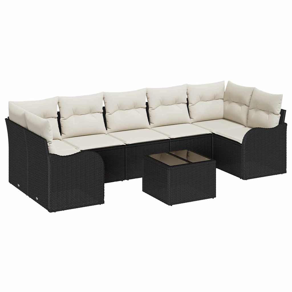 Tuin Sofa Set Zwart 55 x 55 x 37 cm poly rattan