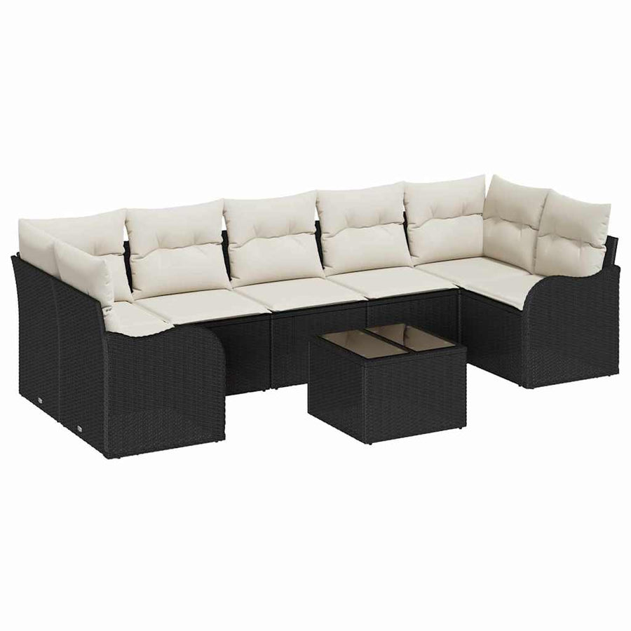 Tuin Sofa Set Zwart 55 x 55 x 37 cm poly rattan