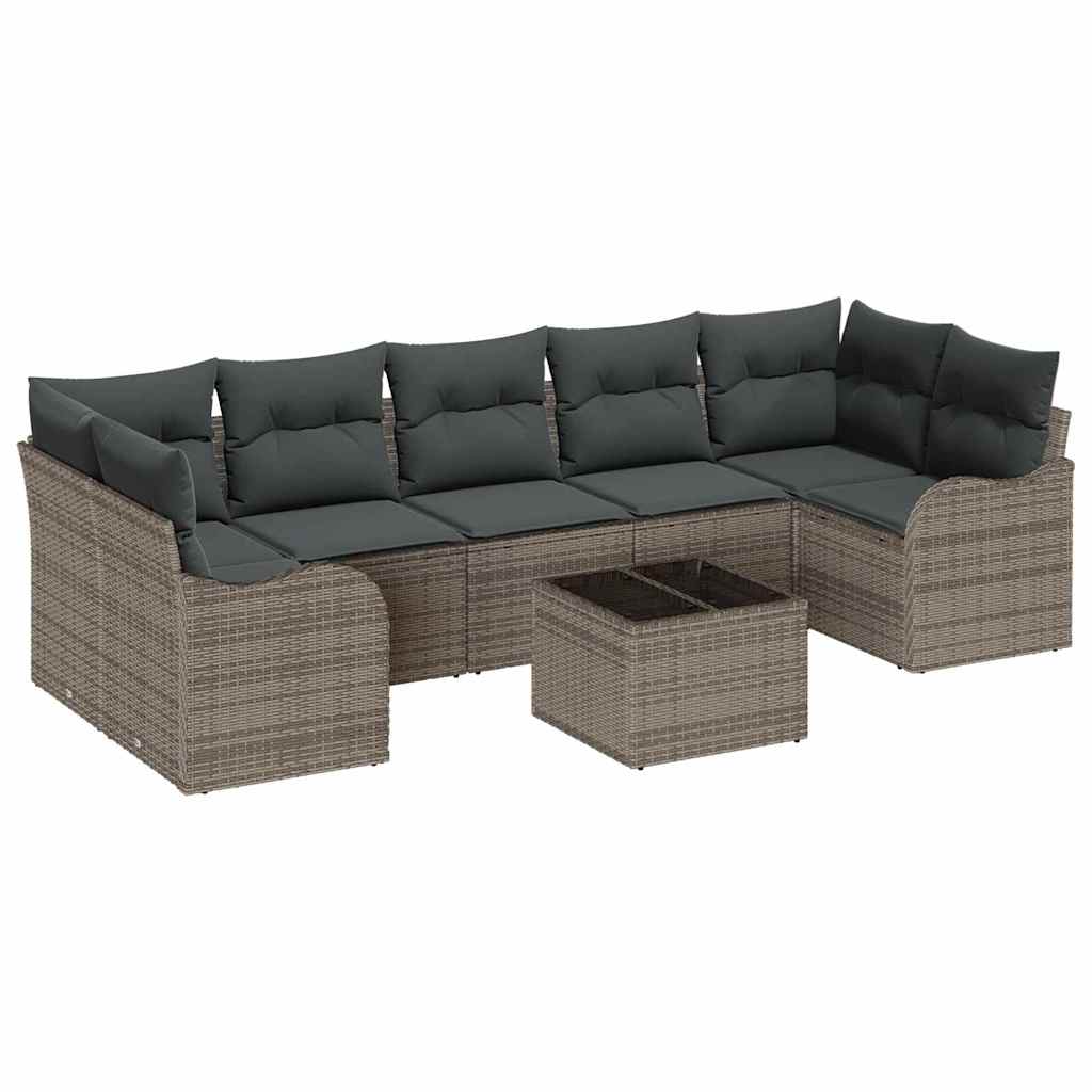 Tuin Sofa Set Grijs 55 x 55 x 37 cm poly rattan