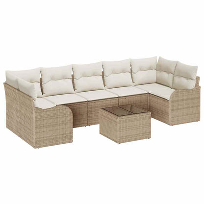 Tuin Sofa Set Beige 55 x 55 x 37 cm poly rattan