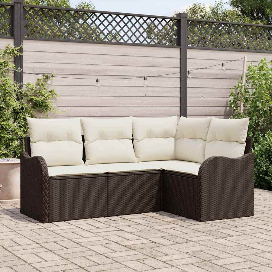 Tuin Sofa Set Bruin poly rattan