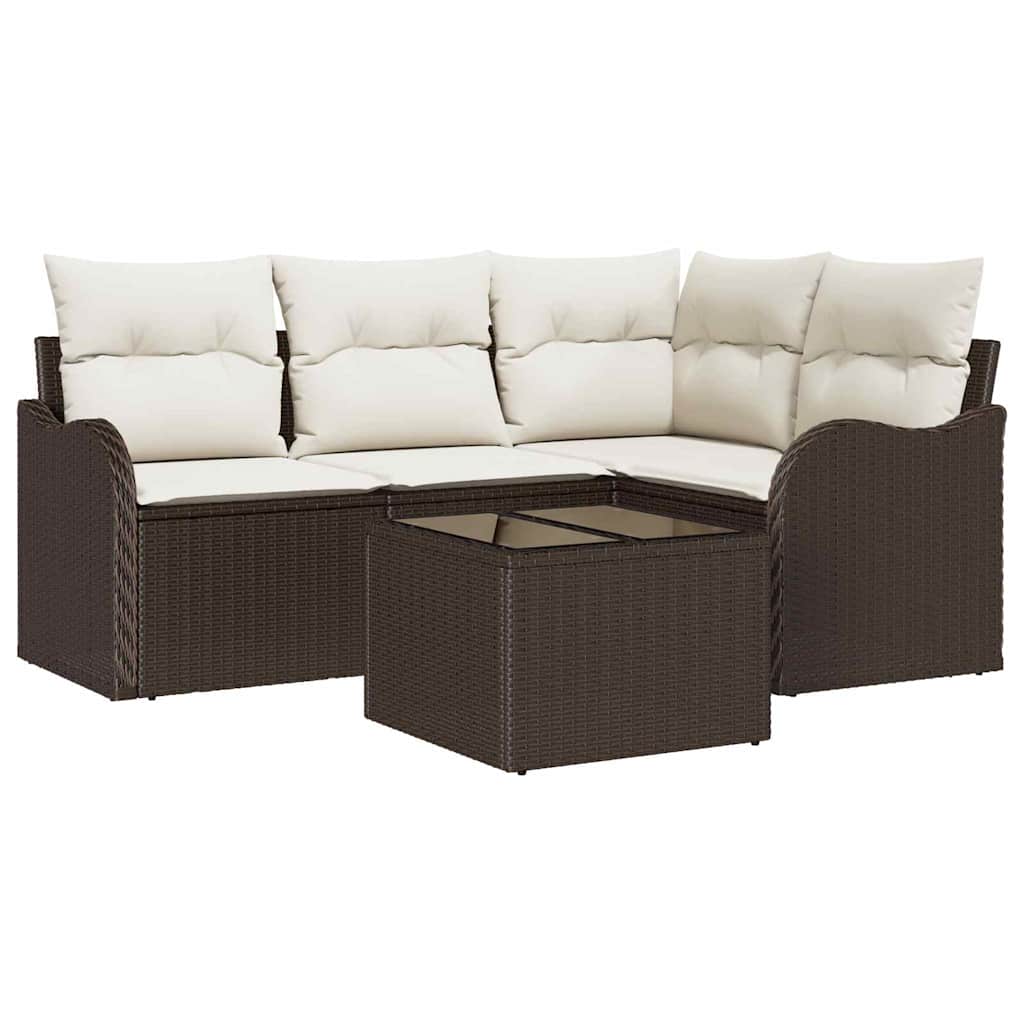 Tuin Sofa Set Bruin poly rattan