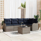 Tuinset poly rattan grijs 5 zitplaatsen