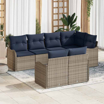Tuin Sofa Set Grijs poly rattan
