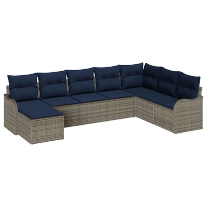 Tuin Sofa Set Grijs poly rattan