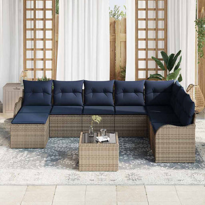 Tuin Sofa Set Grijs poly rattan