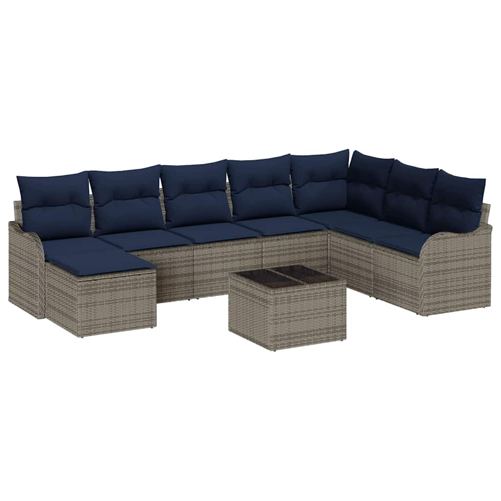 Tuin Sofa Set Grijs poly rattan