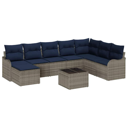 Tuin Sofa Set Grijs poly rattan