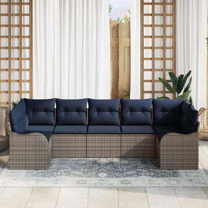 Tuin Sofa Set Grijs poly rattan