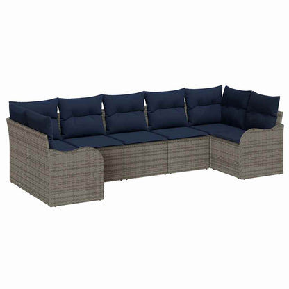 Tuin Sofa Set Grijs poly rattan