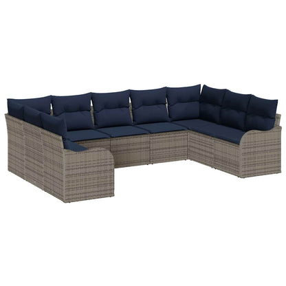 Tuin Sofa Set Grijs poly rattan