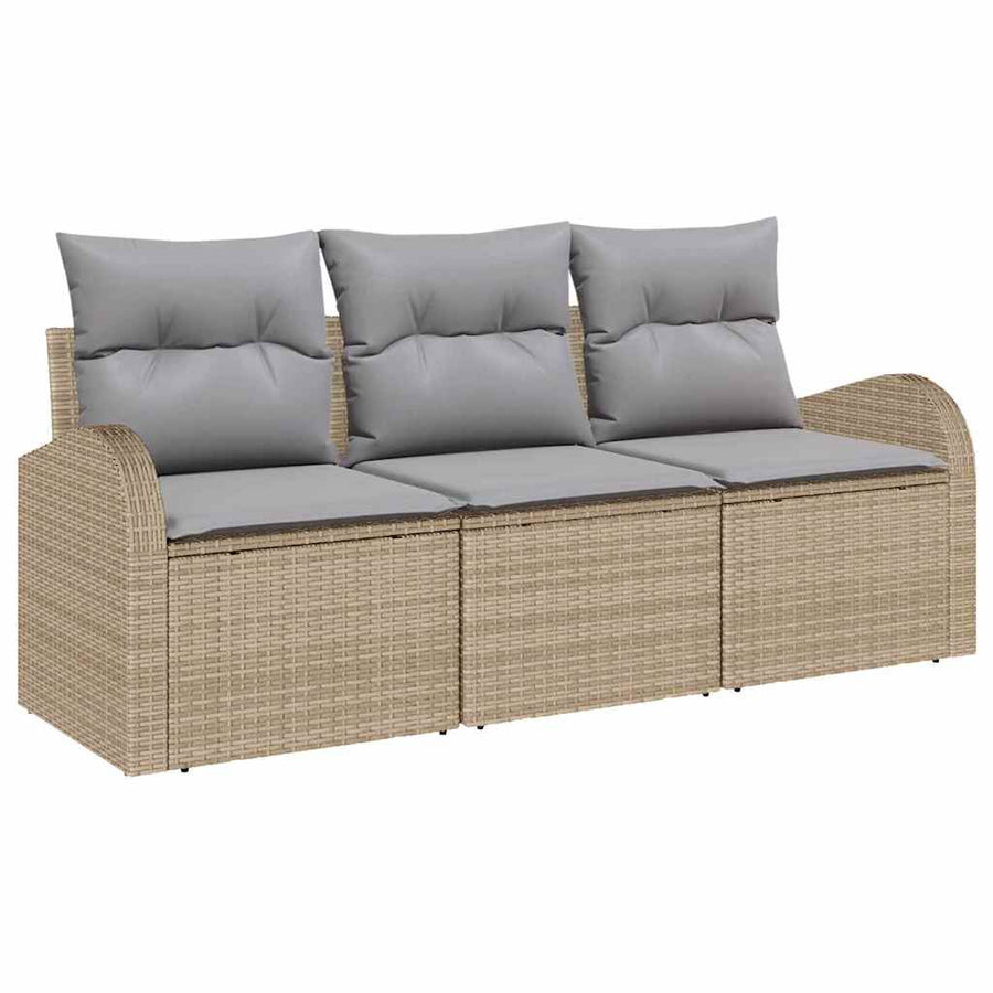Tuin Sofa Set Beige poly rattan