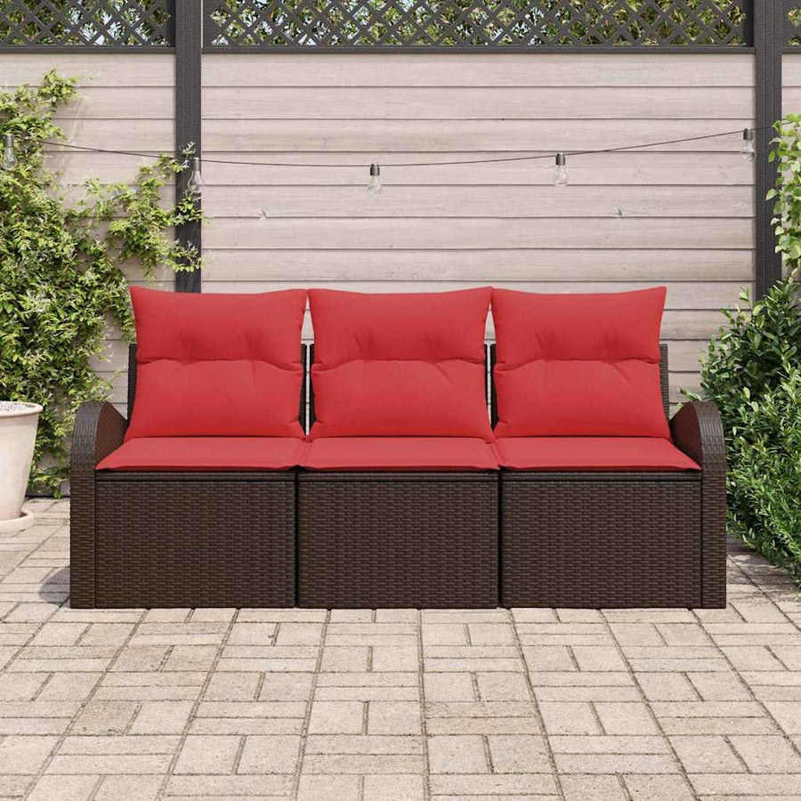 Tuin Sofa Set Bruin poly rattan
