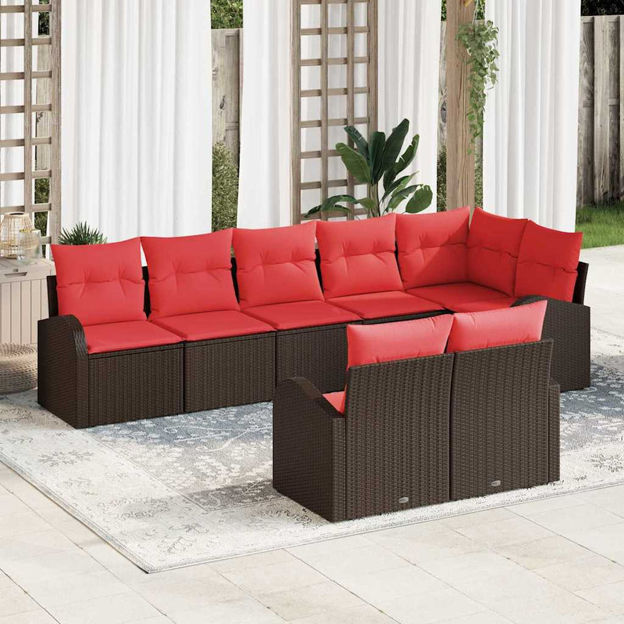 Tuin Sofa Set Bruin poly rattan