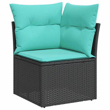 Bankstel 6 pcs Zwart poly rattan