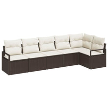 Bankstel 6 pcs Bruin poly rattan