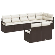Bankstel 8 pcs Bruin poly rattan