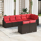 Bankstel 8 stuks bruin poly rattan