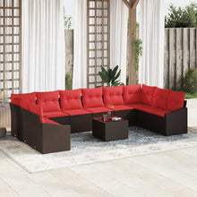 Bankstel 11 st Bruin poly rattan