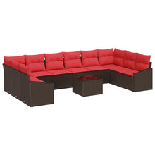 Bankstel 11 st Bruin poly rattan