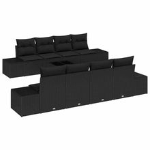 Tuin Sofa Set 6 pcs Zwart 294 x 62 x 69 cm poly rattan