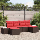 Tuinset poly rattan bruin 6-delig