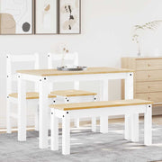 Eetset 4-delig massief grenenhout wit