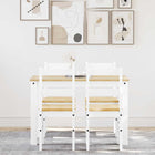 Eethoek massief grenenhout wit 117x60x75 cm