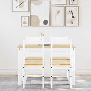 Eethoek massief grenenhout wit 117x60x75 cm
