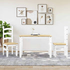 3-piece Dining Set Panama solid pine white