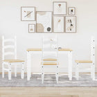 5-piece Dining Set Panama solid pine wood white