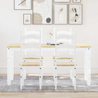 5-piece Dining Set Panama solid pine wood white