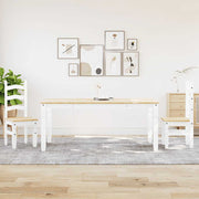 Eethoek massief grenenhout wit 180x90x75 cm