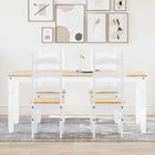 5-piece Dining Set Panama solid pine wood white