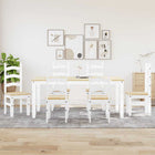 7-piece Dining Set Panama Solid Pine White