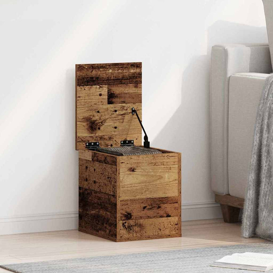 Opslagdoos met opslag Oud hout 30 x 35 x 35 cm Bewerkt hout