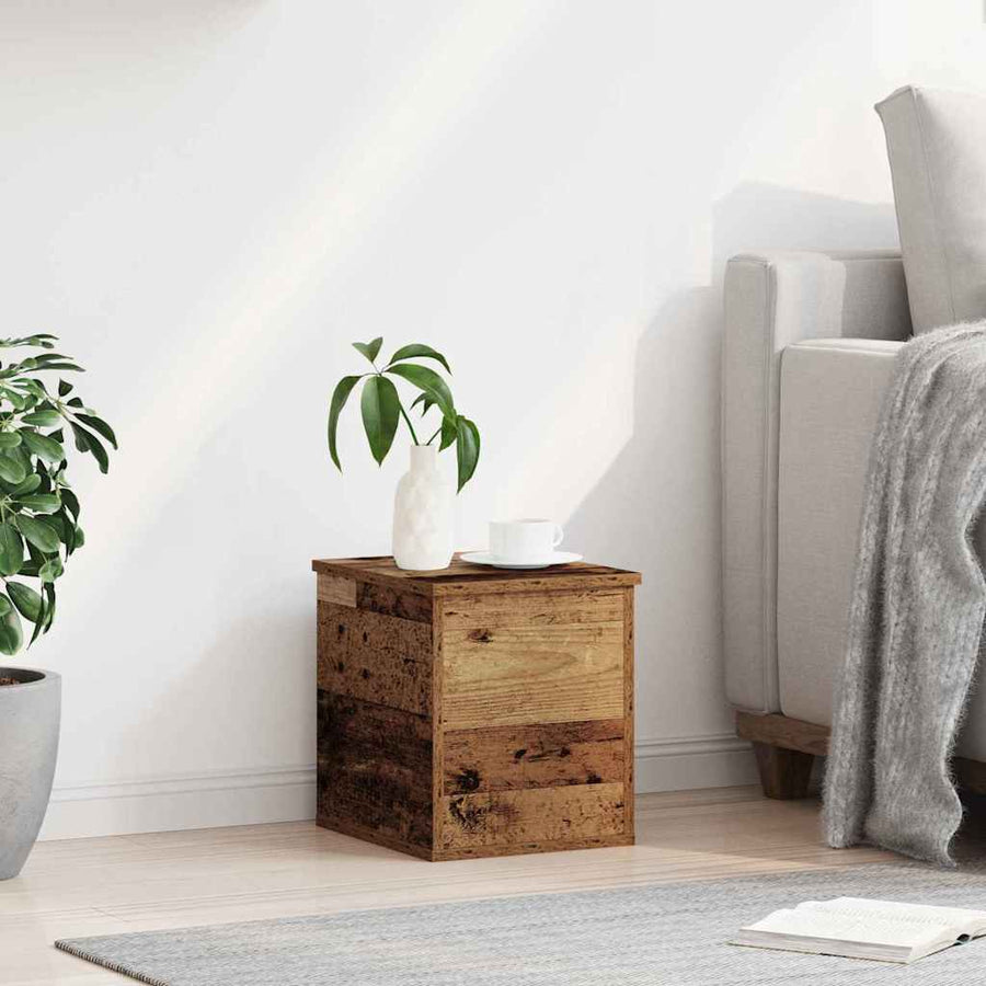 Opslagdoos met opslag Oud hout 30 x 35 x 35 cm Bewerkt hout