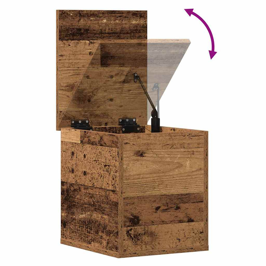 Opslagdoos met opslag Oud hout 30 x 35 x 35 cm Bewerkt hout